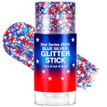 Red White Blue Chunky Glitter Stick – Patriotic Makeup
