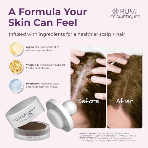 HairMagic+ Root Touch Up Powder - Gray Hair Coverage & Hairline Filler