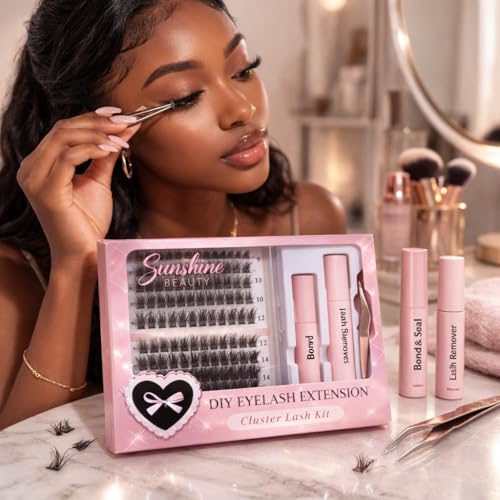 DIY Cluster Lash Extension Kit with Bond, Seal & Remover