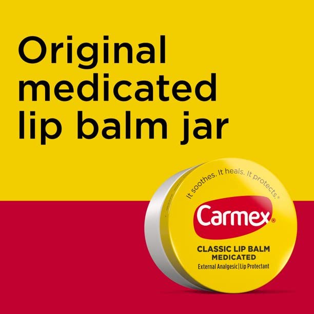 Carmex Classic Lip Balm Medicated, 0.25 oz (Pack of 3)