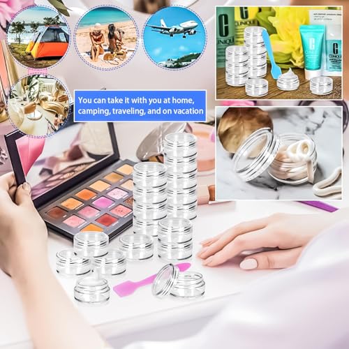 100 Pcs 5g Empty Plastic Sample Containers with Lids
