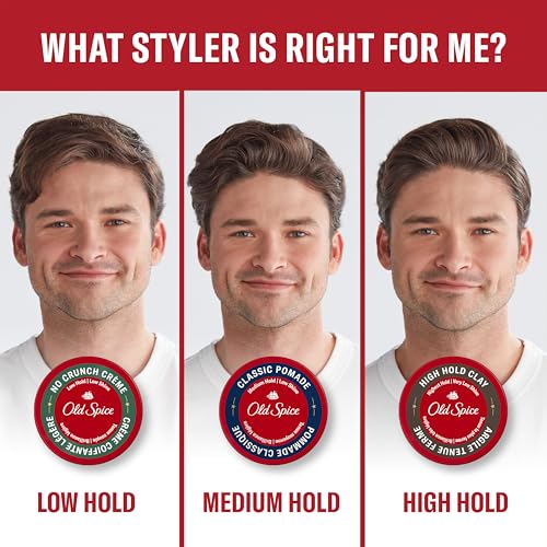 Old Spice Hair Pomade for Men, Medium Hold, Low Shine, Men's Hair Styling, 2.22 Oz Each, Twin Pack