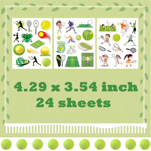 300 Tennis temporary Tattoos Stickers Tennis Sports Themed Party Supplies Decorations Tennis Racket Baby Shower Birthday Party Tattoos