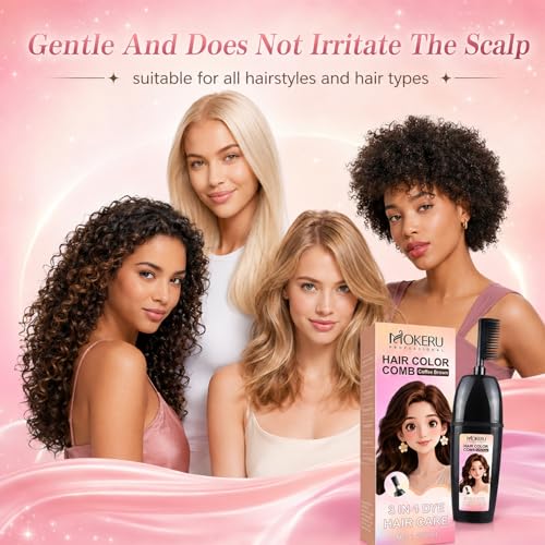 3-in-1 Herbal Hair Coloring Comb - Ammonia-Free Gray Coverage