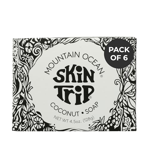 Mountain Ocean Skin Trip Coconut Soap | 4.5oz - Pack of 6 | Gentle Cleansing Bar Soap for Body, Natural Nourishment, and Hydration