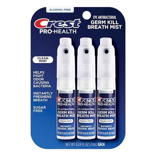 Crest Pro-Health | Portable Alcohol-Free CPC Mist with Clean Mint Flavor | Instant Fresh Breath - 3 Count (0.24oz/7ml) Breath Spray