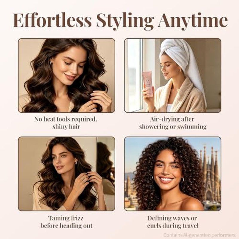 VORVITA Air Dry Cream for Hair - Frizz Control & Natural Texture