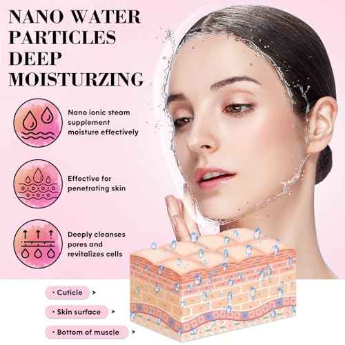 Facial Steamer Spa Kit, Skin Scrubber, Nano Ionic Face Steamer for Deep Cleaning Unclogs Pores, Warm Mist Humidifier Steamer for Face Home Sauna SPA