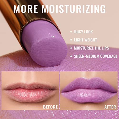 Oulac Pinky Purple Moisturizing Lipstick - Vegan Hydrating Lip Tint