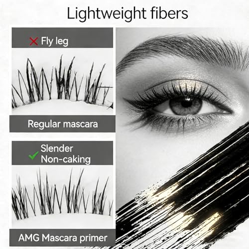 2PCS Waterproof & Smudge-Proof Tubing Mascara for Volumizing and 3D Curling Lashes, No Clumping No Flaking Formula, Long-Lasting Wear (Black)