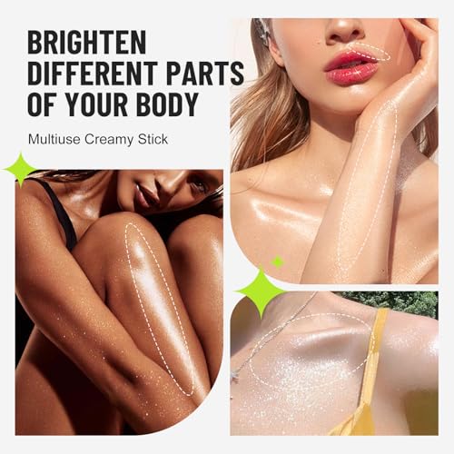 Glam Code Highlighter Stick Duo - Creamy Shimmer Glow Makeup