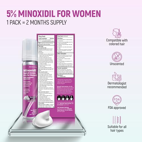 Minoxidil 5% Foam for Women Hair Regrowth, 2.11 Oz
