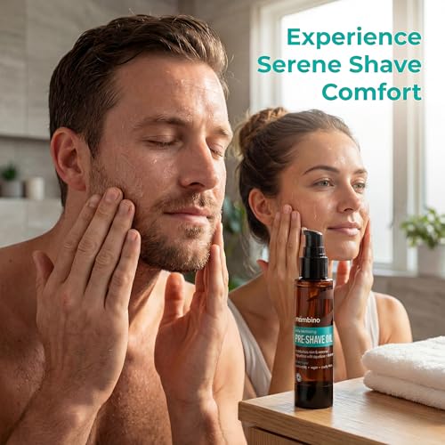 Mambino Organics Tea Tree Pre-Shave Oil – 2 fl oz / vegan grooming oil for sensitive skin