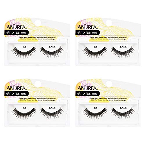 Andrea False Lashes Style 81 Black - 4 Pack
