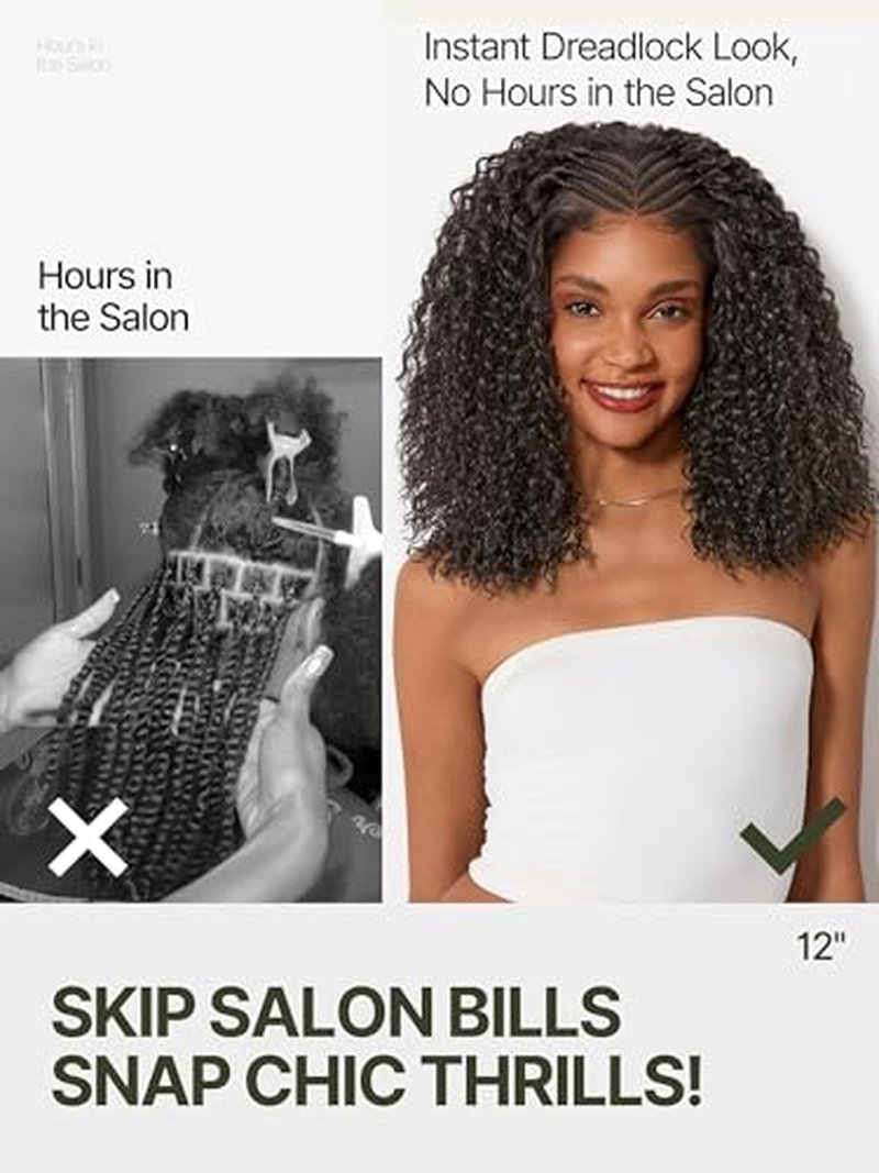 Frodio 13x4 Lace Frontal Braided Wig - Glueless Human Hair Blend, 16"