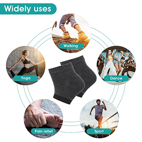 Sibba Gel Heel Socks - Moisturizing Open Toe (3 Pairs)
