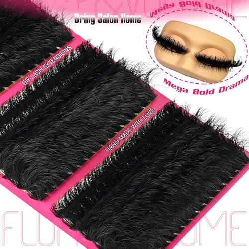 Lash Clusters 260D Volume Eyelash Extensions 12-22mm (288pcs)