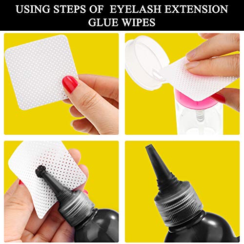 1000 Pcs Eyelash Extension Glue Wipes - Lint-Free Non-Woven