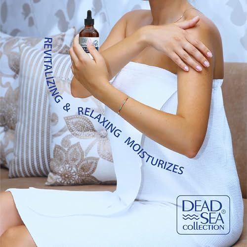 Dead Sea Collection Body Oil for Dry Skin - Collagen & Vitamin E - Moisturizing & Nourishing, Anti-Aging & Skin Elasticity Support for Face (4 Fl. Oz Each)
