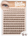 D Curl Brown Spider Lash Clusters - Natural Fluffy Individual Lashes