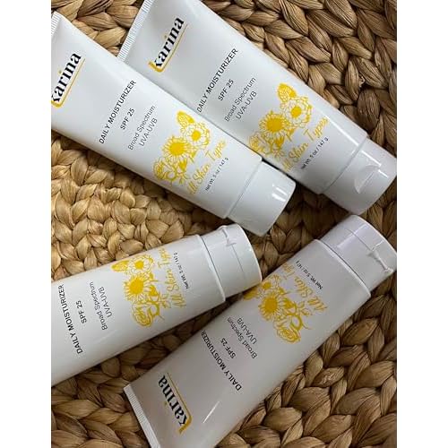 Karina Skincare Daily Moisturizer with SPF 25 ? Peptide and Antioxidant Formula for All Skin Types ? Hydrates, Nourishes, and Provides Broad Spectrum Sun Protection ? 5oz