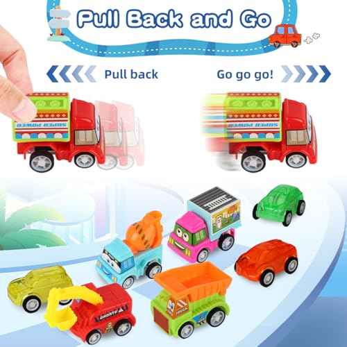 Bath Bombs for Kids with Toys Inside, 9 Pack Handmde Bath Bombs Set with Pull-Back Cars Inside, Rich Foam Color Bubble Set Boys Girls for Skin Moisturizing