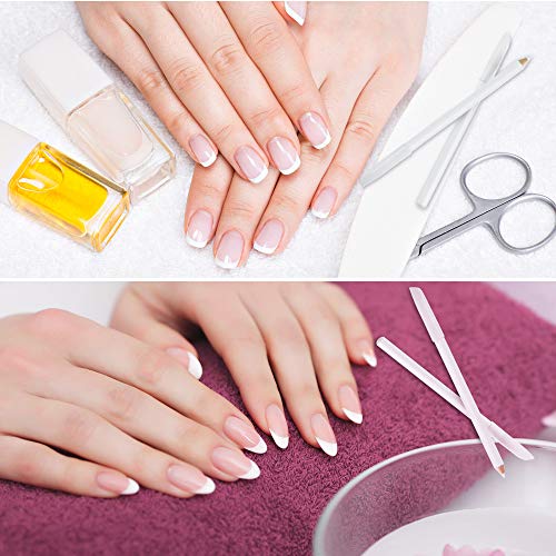 2-in-1 White Nail Pencil with Cuticle Pusher - French Manicure 10-Pack