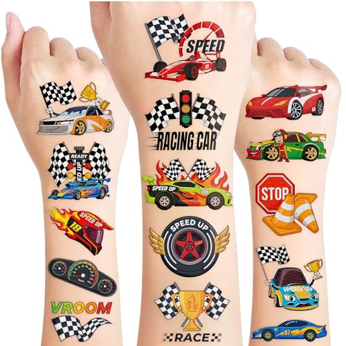 96PCS Racing Car Temporary Tattoos - Party Favors