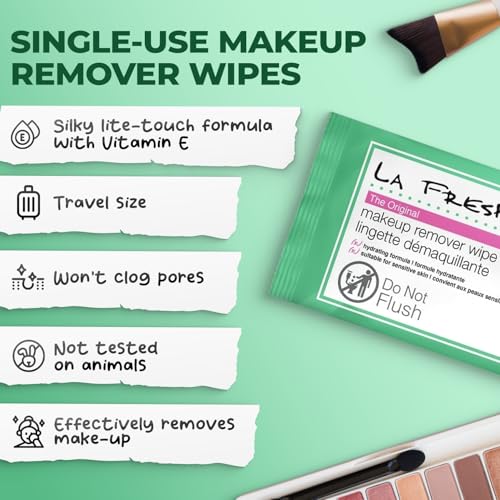 LA Fresh Makeup Remover Wipes with Vitamin E, 50 Count