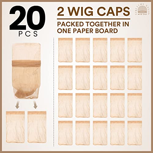 Teenitor HD Wig Caps, 20-Pack Ultra Thin Nude