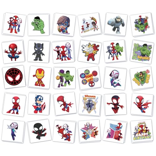 60 Temporary Tattoos for Kids - 30 Designs, Party Favors