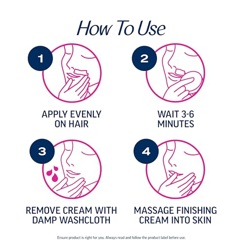 Veet 3 Min Facial Hair Removal Cream Kit for Women - 3.4 Fl Oz, Pack of 1