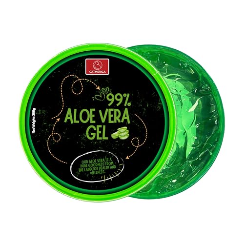 Aloe Vera Gel ? 99% Pure, Fast-Absorbing and No-Residue Moisturizer, Non-Sticky - Aloe Vera can be good for Sunburn, after tanning, Dry Skin, Body, face & hair Care ? 10.1 fl oz (300g).