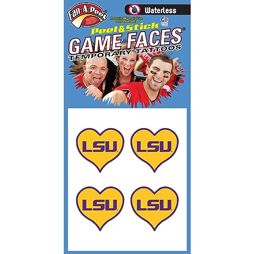 LSU Tigers 4-Pack Peel & Stick Temporary Tattoos