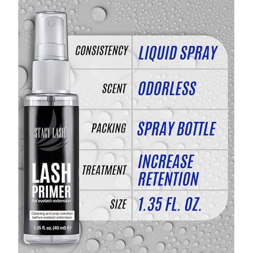 Lightning Speed Eyelash Extensions Glue ? Stacy Lash 5ml + 40ml Primer/ 0.3 Sec Drying time/Retention ? 6-8 Weeks/Lowest Fumes/Maximum Bonding Power/Professional Use Only/Black Adhesive