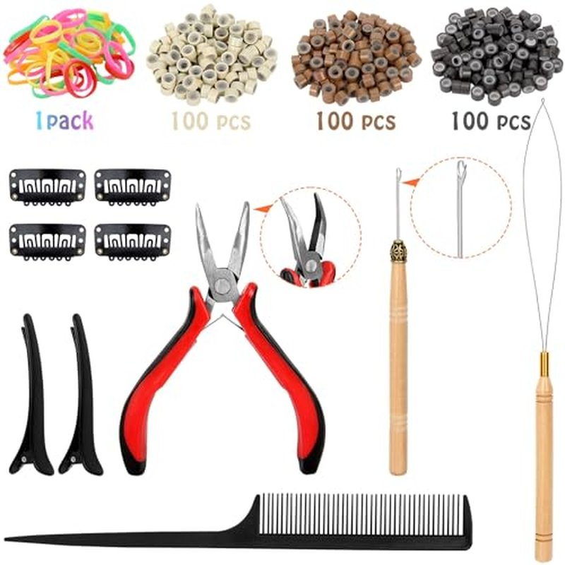 Hair Tinsel Kit 48 Inch, 24 Colors, 6000 Strands with Tools
