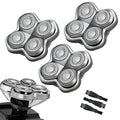 Pro 4 Shaver Replacement Heads Compatible with Skul Pitbulls Gold PRO, Silver PRO, Platinum PRO, Butterfly Kiss PRO Head Shavers, Floating 4 Heads for a Fast, Close and Smooth Shave (3 Pcs)