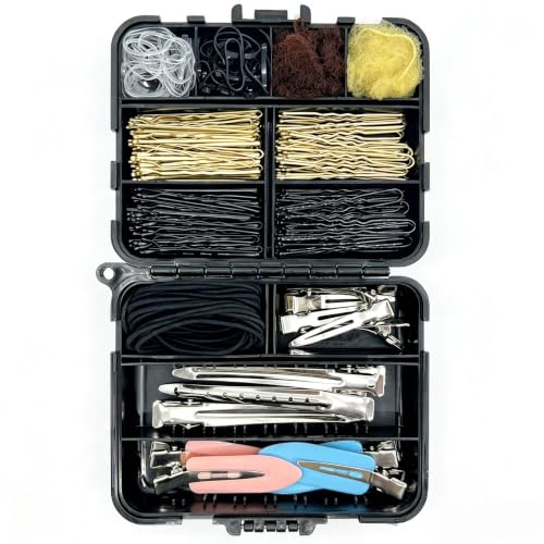 B1jounie YA 160Pcs Hair Accessories Kit with Storage Box for Ballet Cheerleading