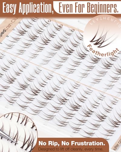 Brown Lash Clusters 9-10-11MM Natural Eyelash Extensions
