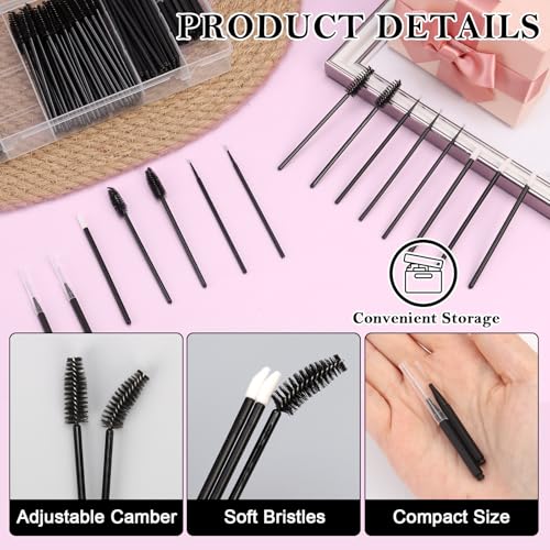 DIY Brow Lamination Kit with Micro Brushes & Spoolies – 230Pcs Professional Eyebrow & Eyelash Tools