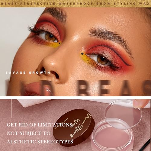 Clear Brow Wax with Flexible Brush - Waterproof & Smudge-Proof