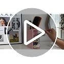Pink Hair Accessories Organizer with Brush Holder - 180° Rotating Storage