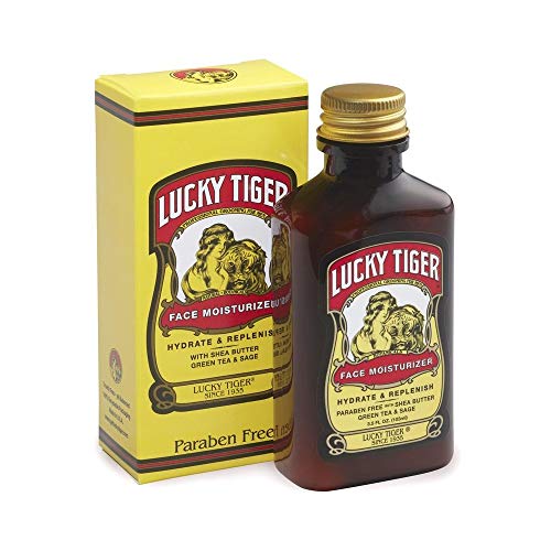 Lucky Tiger Face Moisturizer for Men (3.5 Fl Oz) ? Hydrating and Replenishing Facial Cream with Shea Butter & Green Tea ? Purifies & Reduces Wrinkles- Alcohol-Free & Fragrance-Free