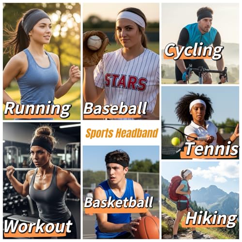 Huachi Women's Headbands 16-Pack Non-Slip Sports & Yoga