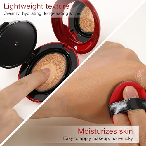 Concealer Foundation with Puff - Waterproof Full Coverage
