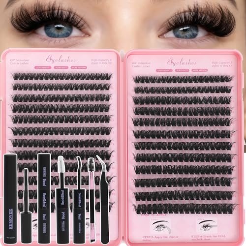 Lash Clusters Kit 480Pcs 9-16mm D Curl Fluffy Extensions