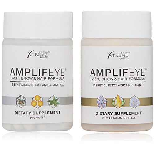 Xtreme Lashes Amplifeye Lash, Brow & Hair Formula Supplements | Contains Vitamins, Minerals, & Botanicals | Pack of 2, 30 Day Supply