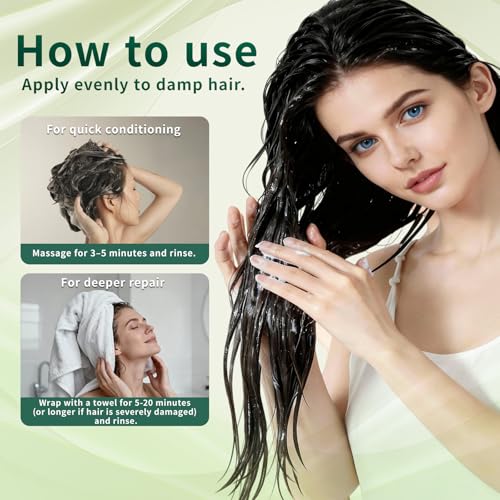 Amifiy Keratin Hair Mask - Deep Conditioning Treatment for Dry, Damaged Hair, 8 Fl Oz