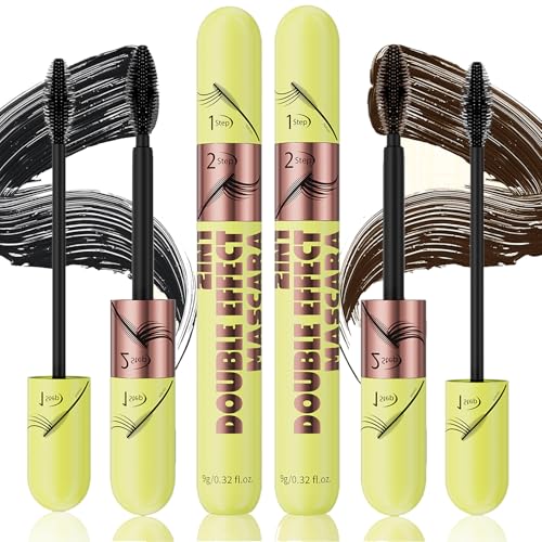 2-in-1 Waterproof Mascara Set – Length & Volume, Easy Removal