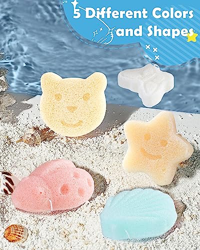 MoHern Konjac Baby Sponge Set, 5Pc Natural Plant-Based